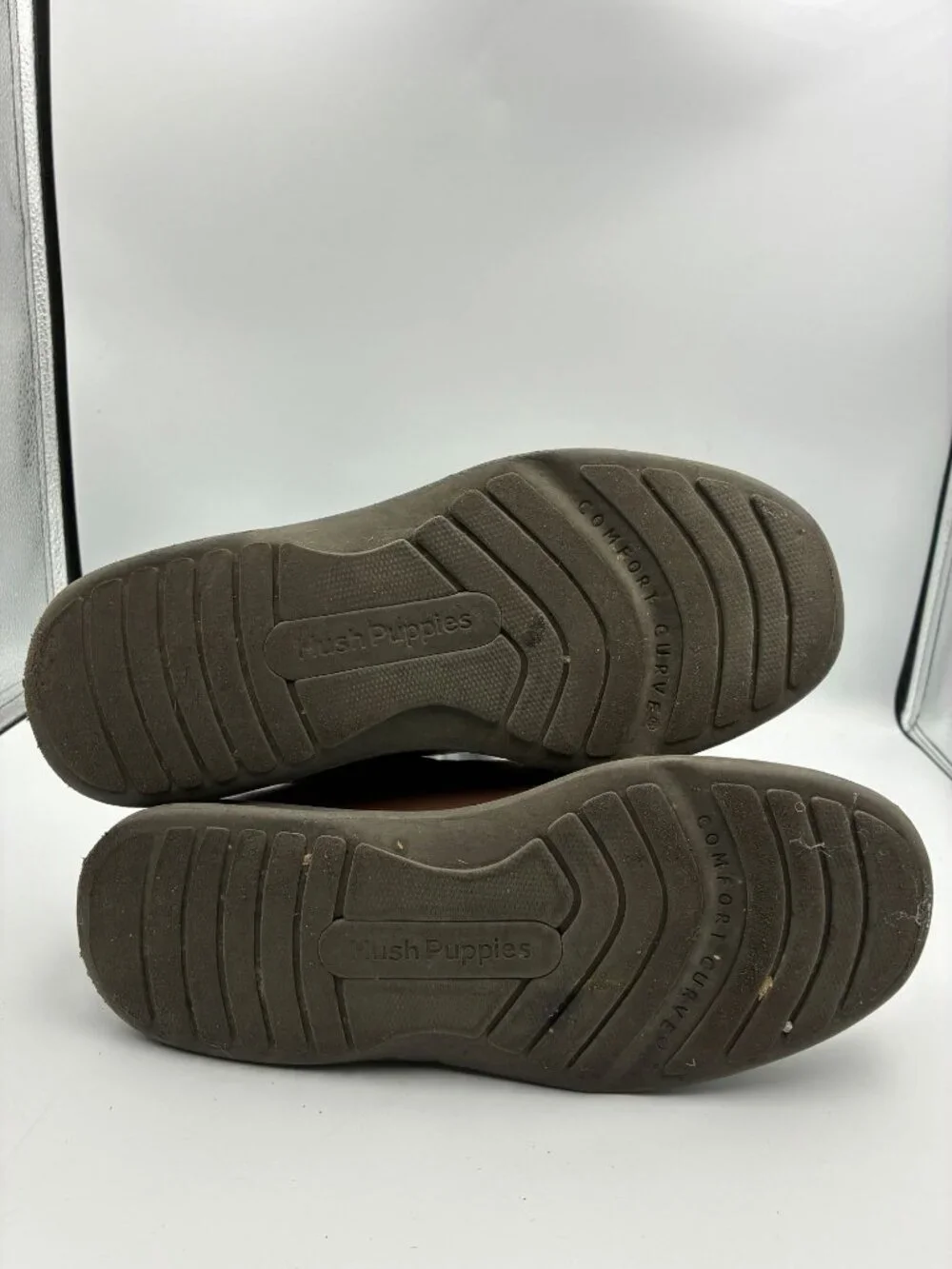 Softspots Mens Brown Velcro Loafers 8.5 Medium Moc Toe Comfort Casual Shoes